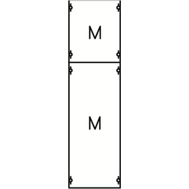 1M2A Панель с монтажной платой 1ряд/6 реек