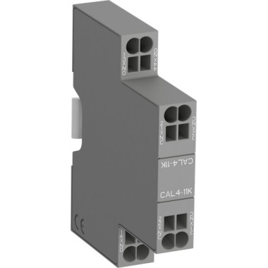 1SBN010134R1011 Блок контактный дополнительный CAL4-11K боковой с втычными клеммами для контакторов AF09K...AF38K и реле NF22EK...NF40EK