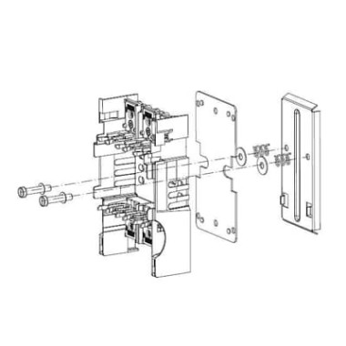 1SEP407897R0001 XLP00 пруж. защелка для установки на сдвоенной DIN рейке