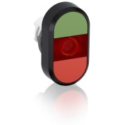 1SFA611130R1101 Кнопка двойная MPD1-11R (зеленая/красная) красная линза без текста