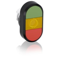 1SFA611130R1103 Кнопка двойная MPD1-11Y (зеленая/красная) желтая линза без текста