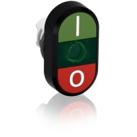 1SFA611131R1102 Кнопка двойная MPD2-11G (зеленая/красная) зеленая линза с текстом (I/O)