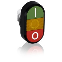 1SFA611131R1103 Кнопка двойная MPD2-11Y (зеленая/красная) желтая линза с текстом (I/O)