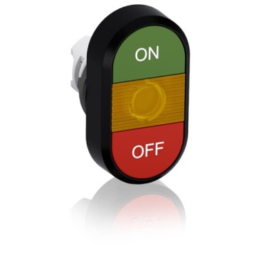 1SFA611132R1103 Кнопка двойная MPD3-11Y (зеленая/красная) желтая линза с текстом (ON/OFF)