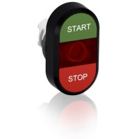 1SFA611133R1101 Кнопка двойная MPD4-11R (зеленая/красная) красная линза с текстом (START/STOP)