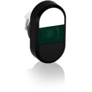 1SFA611134R1102 Кнопка двойная MPD5-11G (белая/черная) зеленая линза без текста