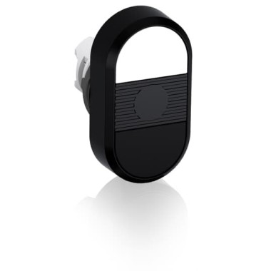 1SFA611134R1106 Кнопка двойная MPD5-11B (белая/черная) непрозрачная черная линза без текста