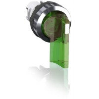 1SFA611213R2102 Переключатель M3SS4-21G (длинная ручка) зеленый 3-х позиционный с подсветкой (только корпус) с фиксацией