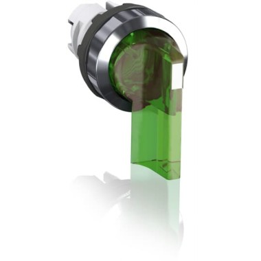 1SFA611213R2102 Переключатель M3SS4-21G (длинная ручка) зеленый 3-х позиционный с подсветкой (только корпус) с фиксацией