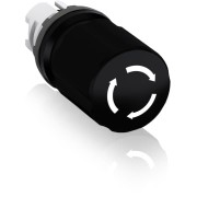 1SFA611520R1006 Кнопка MPET3-10B ГРИБОК черная (только корпус) с фиксацией 30мм