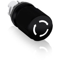 1SFA611520R1006 Кнопка MPET3-10B ГРИБОК черная (только корпус) с фиксацией 30мм