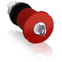 1SFA611525R1101 Кнопка MPEK4-11R ГРИБОК красная (только корпус) с усиленной фиксацией 40мм отпускание ключом 71