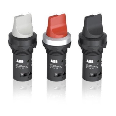 1SFA619212R3021 Переключатель C3SS3-30R-20 (короткая ручка) красный 3-х позиционный без подсветки 2НО