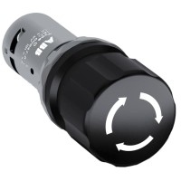 1SFA619500R1076 Кнопка CE3T-10B-11 черная с фиксацией 1НО1НЗ отпускание поворотом 30мм