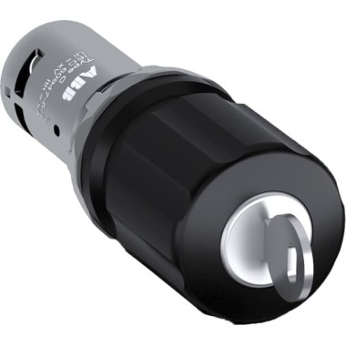 1SFA619502R1076 Кнопка CE3K1-10B-11 аварийного останова с фиксацией 1НО1НЗ отпускание ключом 30мм чёрная