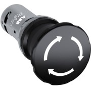 1SFA619550R1076 Кнопка CE4T-10B-11 черная с фиксацией 1НО1НЗ отпускание поворотом 40мм