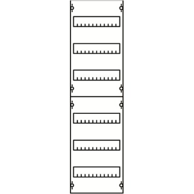 1V23A Панель для модульных уст-в 1ряд/6 реек
