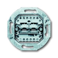 2CKA000230A0243 Механизм 2-постовой телефонной розетки 8/8 полюсов, раздельно, RJ 11/12; RJ 45; ISDN, категория 3