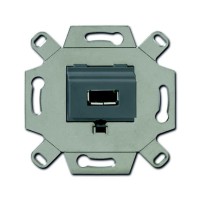 2CKA000230A0420 Механизм USB-розетки/разъёма, USB-type A, USB2.0, 5 полюсов, цвет серый