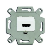 2CKA000230A0431 Механизм HDMI-розетки/разъёма, HDMI-type A, Full HD, 20 полюсов, цвет альпийский белый