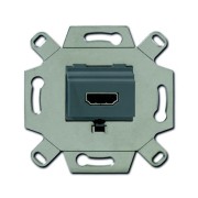 2CKA000230A0432 Механизм HDMI-розетки/разъёма, HDMI-type A, Full HD, 20 полюсов, цвет серый