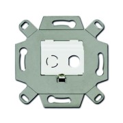 2CKA000230A0437 Адаптор/суппорт для ТВ-разъёмов тип F, BNC-F, цвет альпийский белый