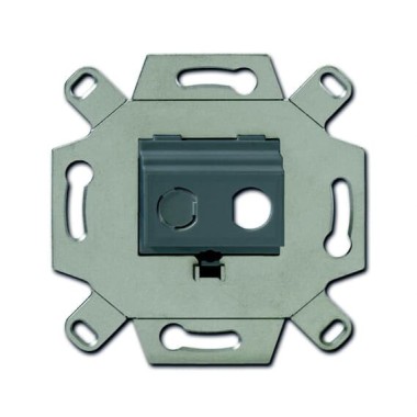 2CKA000230A0438 Адаптор/суппорт для ТВ-разъёмов тип F, BNC-F, цвет серый