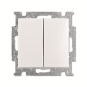 2CKA001012A2141 Механизм 2-клавишного, 1-полюсного выключателя с клавишей, серия Basic 55, цвет альпийский белый