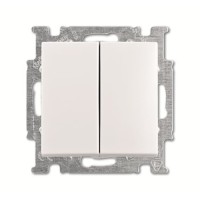 2CKA001012A2148 Механизм 2-клавишного, 1-полюсного выключателя с клавишей, серия Basic 55, цвет слоновая кость