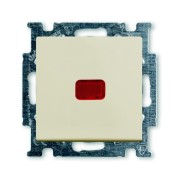 2CKA001012A2150 Механизм 1-клавишного, 1-полюсного переключателя, с клавишей, с линзой подсветки, с неоновой лампой, с N-клеммой, серия Basic 55, цвет слоновая кость