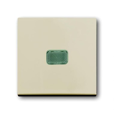 2CKA001012A2156 Механизм 1-клавишного, 1-полюсного выключателя с клавишей, с линзой подсветки, с неоновой лампой, серия Basic 55, цвет слоновая кость