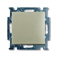 2CKA001413A1091 Механизм 1-клавишной, 1-полюсной кнопки (нормально-открытый контакт), с N-клеммой, с клавишей, серия Basic 55, цвет шампань