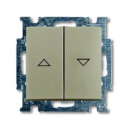 2CKA001012A2166 Механизм 2-клавишного, 1-полюсного выключателя жалюзи с фиксацией с клавишей, серия Basic 55, цвет шампань