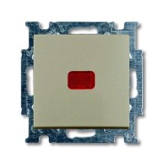 2CKA001012A2170 Механизм 1-клавишного, 1-полюсного переключателя, с клавишей, с линзой подсветки, с неоновой лампой, с N-клеммой, серия Basic 55, цвет шампань