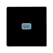 2CKA001012A2175 Механизм 1-клавишного, 1-полюсного выключателя с клавишей, с линзой подсветки, с неоновой лампой, серия Basic 55, цвет château-black