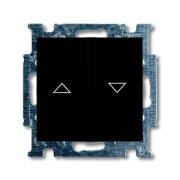 2CKA001012A2176 Механизм 2-клавишного, 1-полюсного выключателя жалюзи с фиксацией с клавишей, серия Basic 55, цвет château-black