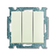 2CKA001012A2183 Механизм 3-клавишного, 1-полюсного выключателя, с клавишей, 16 А / 250 В, серия Basic 55, цвет chalet-white