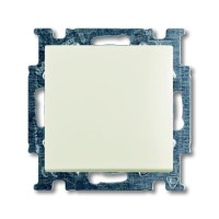 2CKA001413A1099 Механизм 1-клавишной, 1-полюсной кнопки (нормально-открытый контакт), с N-клеммой, с клавишей, серия Basic 55, цвет chalet-white