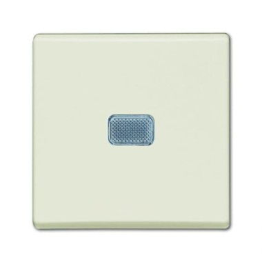 2CKA001012A2185 Механизм 1-клавишного, 1-полюсного выключателя с клавишей, с линзой подсветки, с неоновой лампой, серия Basic 55, цвет chalet-white