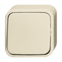 2CKA001042A0647 Переключатель 1-клавишный, проходной, для открытого монтажа, IP44, серия Busch-Duro 2000 AP, цвет слоновая кость