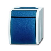 2CKA001085A1605 Выключатель 1-клавишный, 2-полюсный, IP44, для открытого монтажа, серия ocean, цвет серый/сине-зелёный