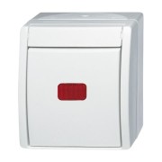 2CKA001085A1622 Переключатель 1-клавишный, контрольный, IP44, для открытого монтажа, серия ocean, цвет альпийский белый