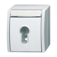 2CKA001101A0925 Выключатель жалюзи с ключом (для замка) 1-полюсный, IP44, серия ocean, цвет альпийский белый