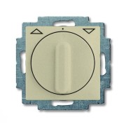 2CKA001101A0926 Механизм выключателя жалюзи повортоный, с накладкой, с поворотной ручкой, с фиксацией, 1P+N+E, серия Basic 55, цвет шампань