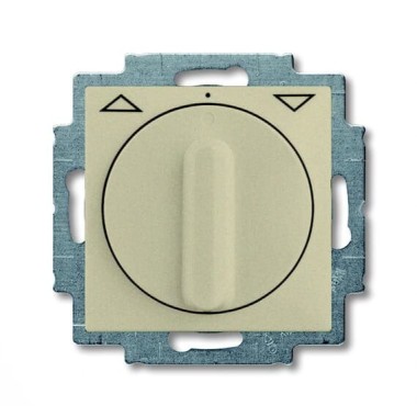 2CKA001101A0926 Механизм выключателя жалюзи повортоный, с накладкой, с поворотной ручкой, с фиксацией, 1P+N+E, серия Basic 55, цвет шампань