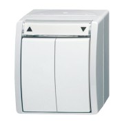2CKA001442A0474 Выключатель жалюзи, без фиксации, для открытого монтажа, IP44, серия ocean альпийский белый