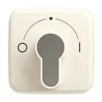 2CKA001710A1340 Плата центральная (накладка) с поворотной ручкой, с маркировкой для механизма выключателя жалюзи с зам. 2712/2713 U и 2722/2723 U, серия Busch-Duro 2000 SI, цвет слоновая кость