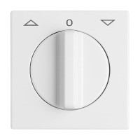 2CKA001710A1811 Плата центральная (накладка) с поворотной ручкой, с маркировкой для механизма выключателя жалюзи 2712/2713 U и 2722/2723 U, IP44, серия Allwetter 44, цвет альпийский белый