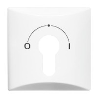 2CKA001710A1837 Плата центральная (накладка) с поворотной ручкой, с маркировкой для механизма выключателя с зам. 2733 USL-101, IP44, серия Allwetter 44, цвет альпийский белый