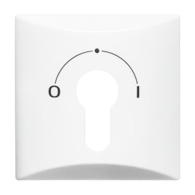 2CKA001710A1837 Плата центральная (накладка) с поворотной ручкой, с маркировкой для механизма выключателя с зам. 2733 USL-101, IP44, серия Allwetter 44, цвет альпийский белый